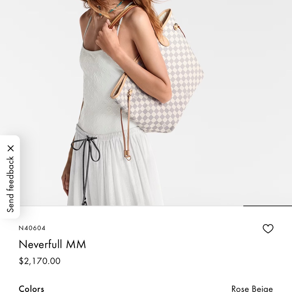 Neverfull MM Checkered Tote